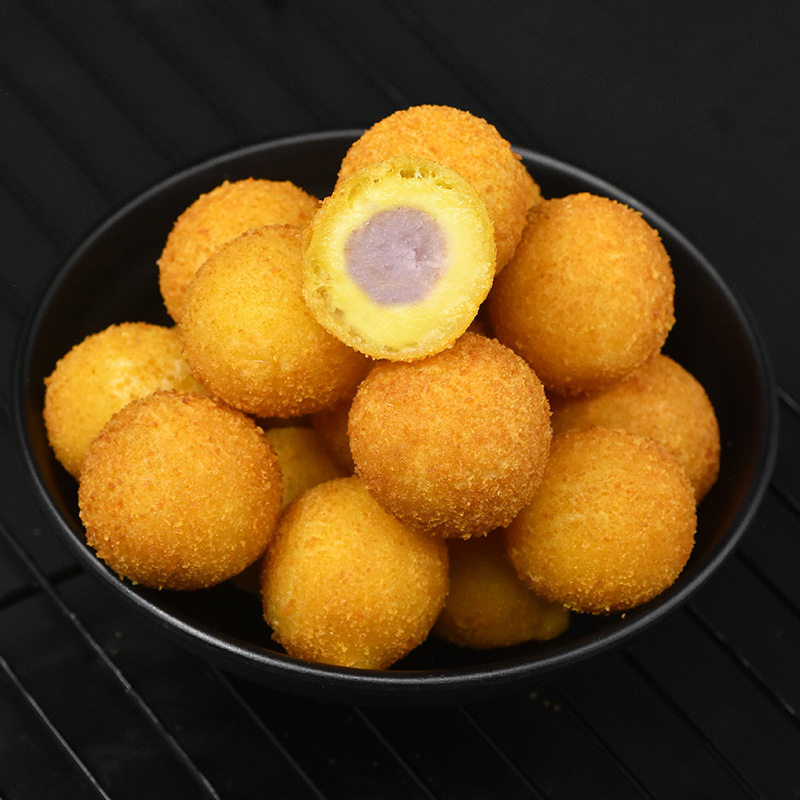 香芋地瓜丸油炸小吃紫薯球酒店饭店餐饮用特色半成品冷冻糕点