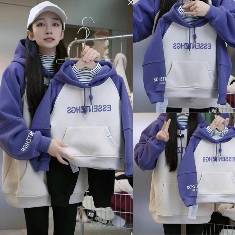 炸街亲子装冬装一家三口四口2025新款洋气幼儿园母女母子加绒卫衣