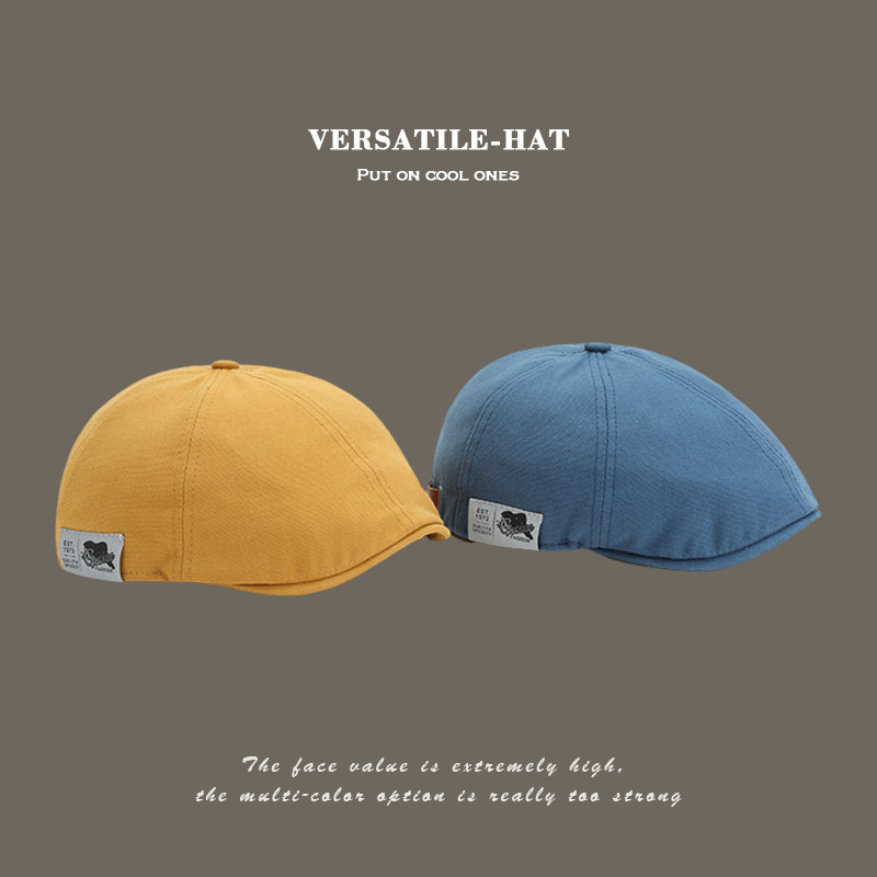 前进帽女潮休闲潮流夏季韩版帽子男英伦街头贝雷帽夏天学生遮阳帽