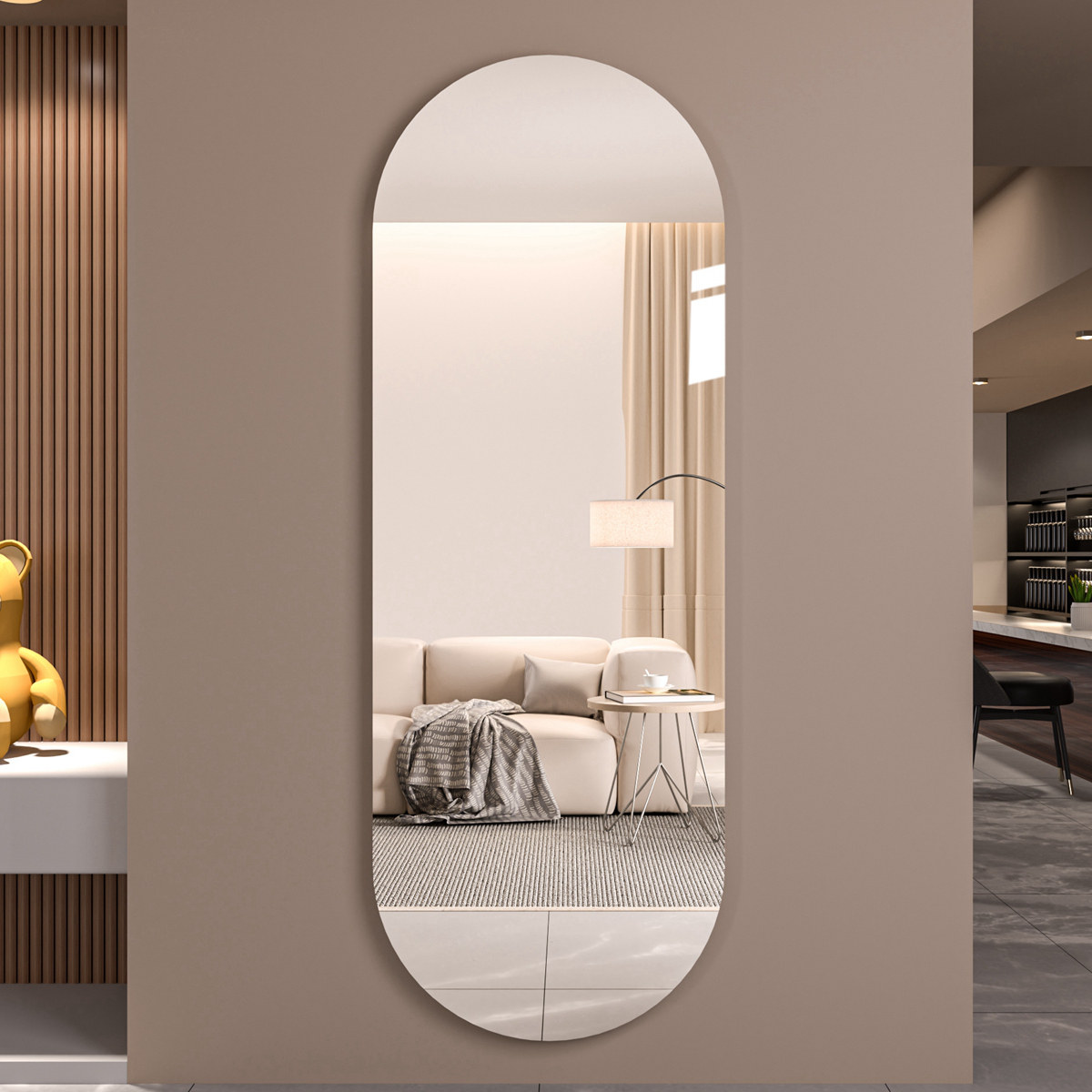 镜子贴墙自粘全身镜家用穿衣镜女生卧室壁挂贴片宿舍粘贴试衣挂墙