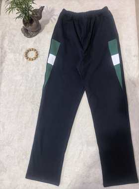 滨州博翱高级中学藏蓝色校服裤子春秋冬款拼墨绿三角形压宽白短杠