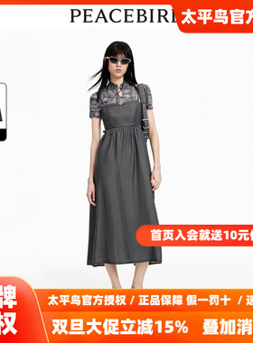【商场同款】太平鸟女装2025年秋季新款新中式连衣裙A3FAE2114