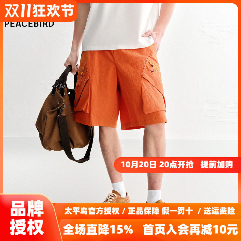 【商场同款】太平鸟男装 时尚休闲裤尼龙弹力宽松直筒裤B2GCG2643
