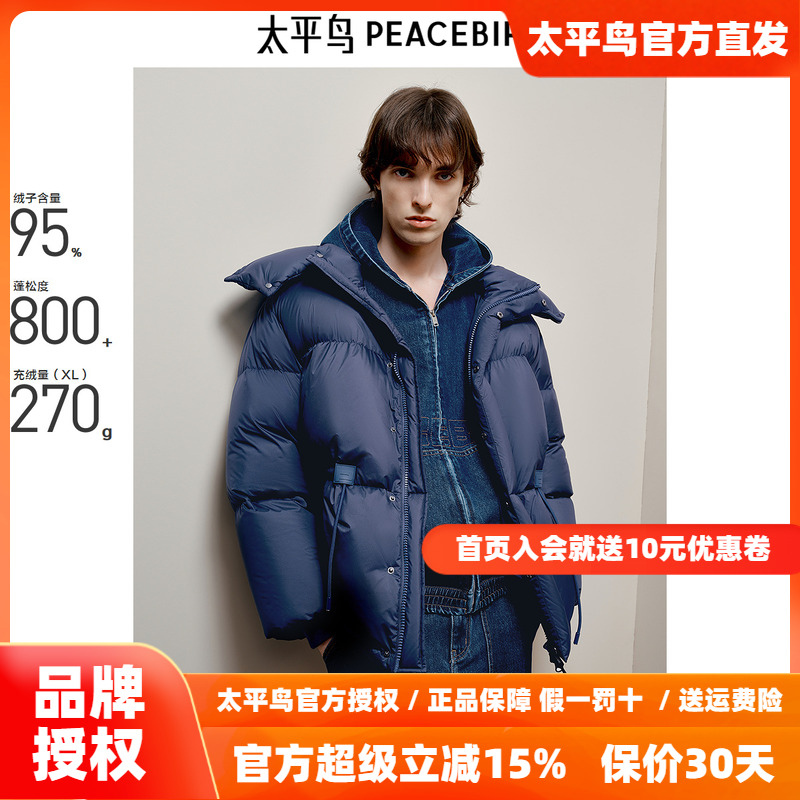 【Juan Salazar联名合作】太平鸟男装纯色羽绒服面包服B1ACE4C03