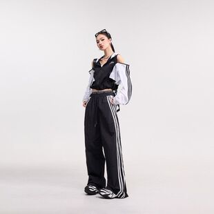拓谷可拆卸袖子春款外套短款无袖马甲潮阔腿休闲裤时尚运动套装女