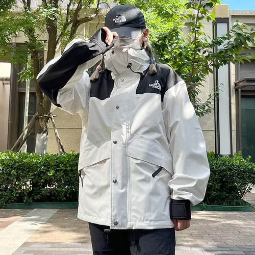 北面冲锋衣男女户外防风单外套