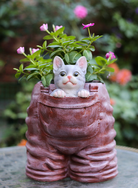 树脂小猫创意个性大号花园装饰