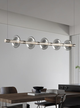 2026新款意式极简餐厅吊灯设计师一字长条高级感泡泡吧台餐桌灯
