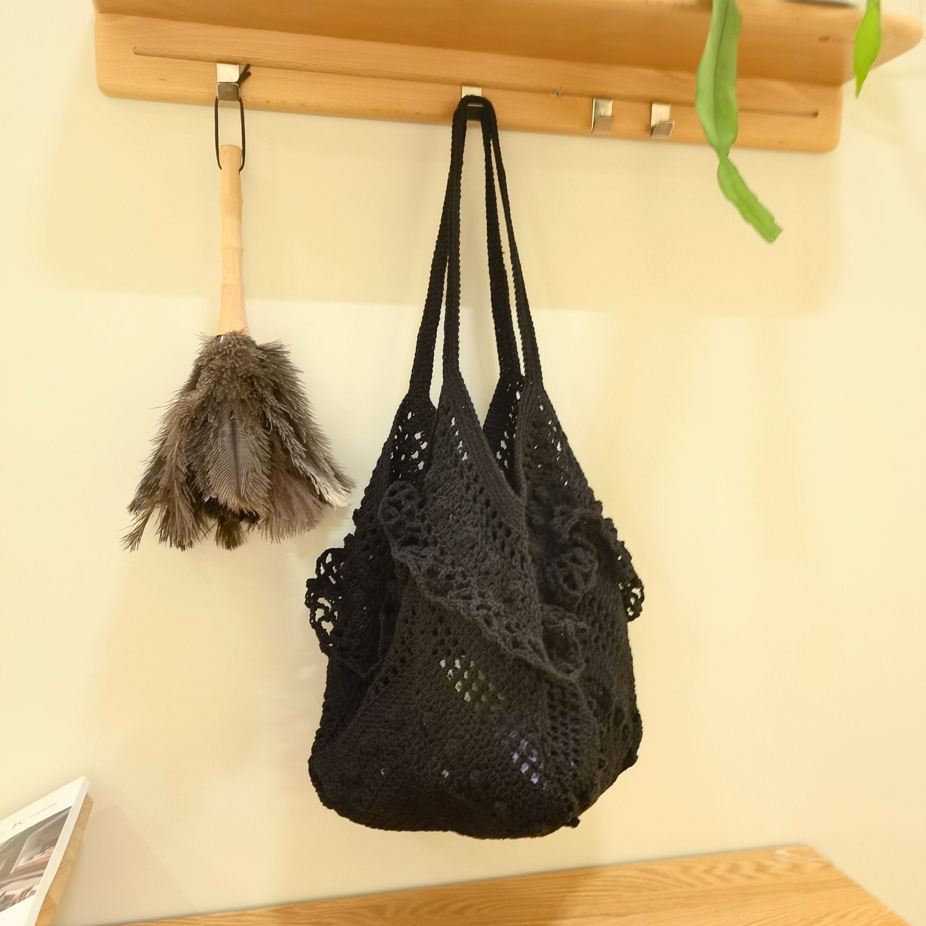 DIY纯手工钩织镂空菜篮子编织包度假风大容量零基础编织材料包