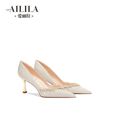 爱丽拉秀禾婚纱两穿高跟鞋不累脚