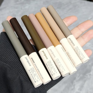 淡颜浅眉！韩国PERIPERA菲丽菲拉染眉膏06细刷头防水自然持久棕色