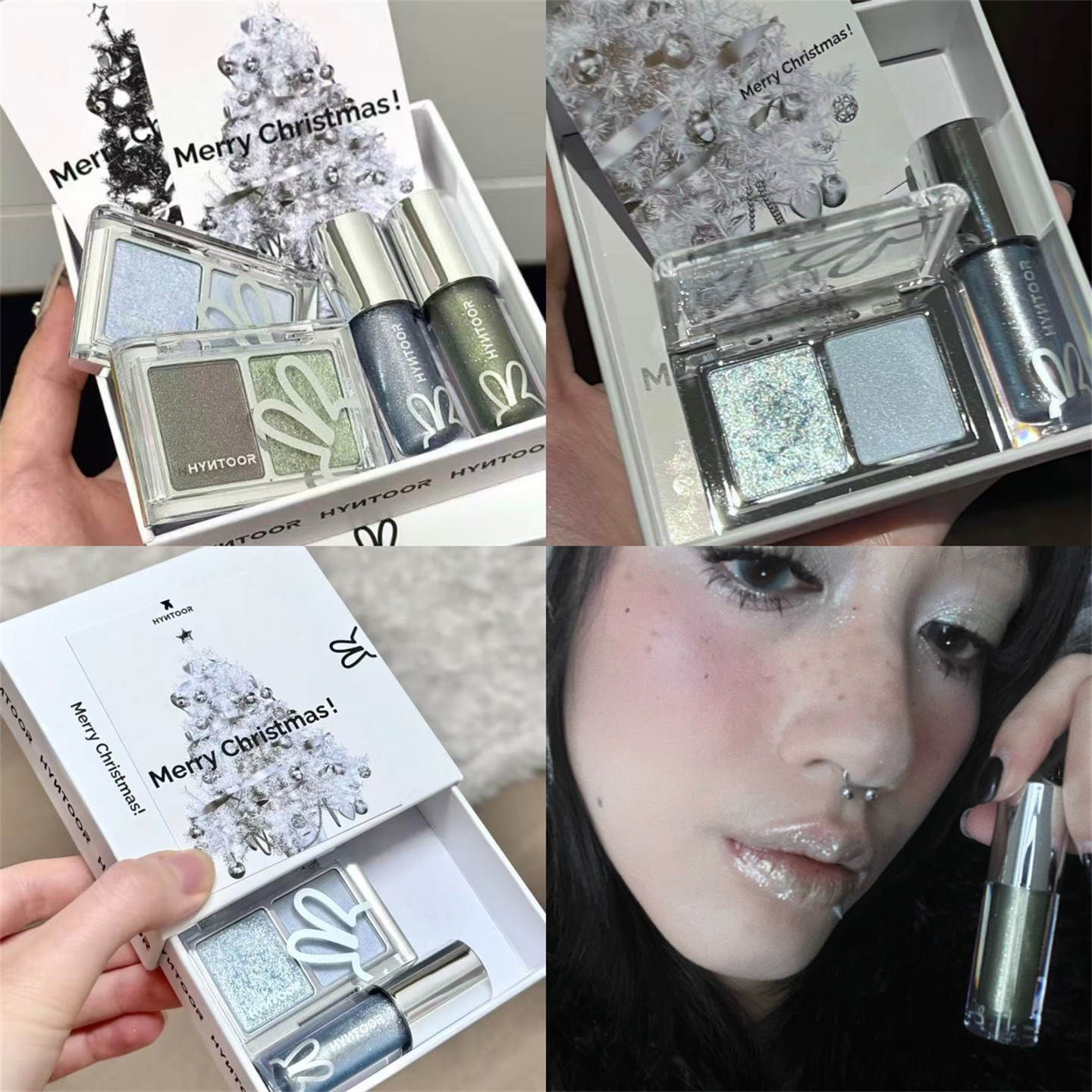 限定！黑兔圣诞礼盒双色眼影唇蜜