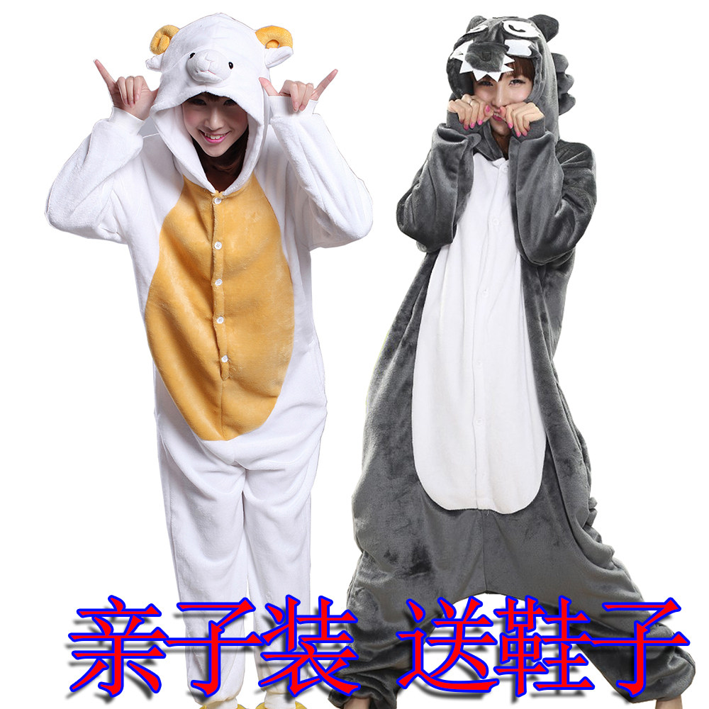 十二生肖卡通风冬季珊瑚绒表演服