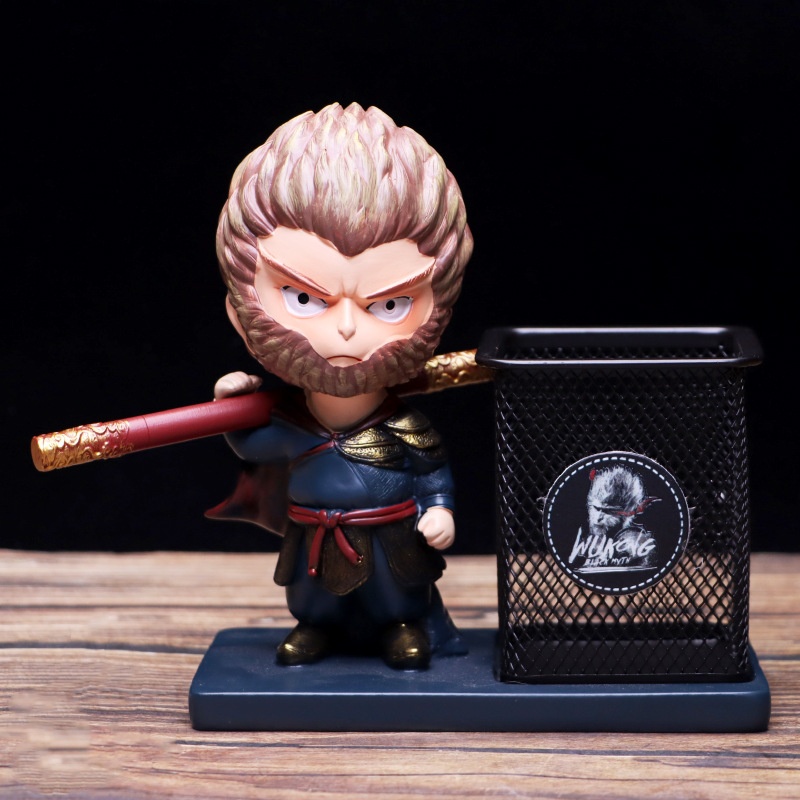 新品孙悟空笔筒创意树脂天命人手办学生用品送男生生日礼物小