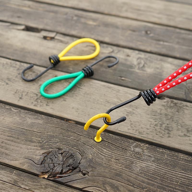 户外15cm固定捆绑带弹力绳挂钩野营帐篷松紧绳扣露营天幕配件拉绳