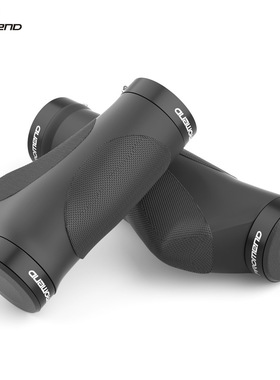 promend 山地车车把套单车通用皮面减震锁死把手把套自行车握把套