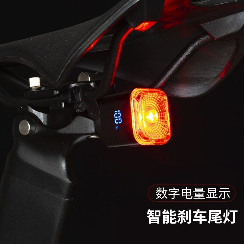 安骑友智能感应数显自行车尾灯