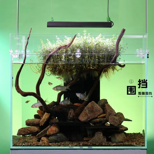 田园漫步鱼龟缸防逃逸加高挡板
