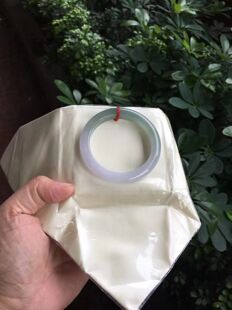 50扁条翡翠手镯女款 手镯半山水 冰种紫罗兰圈口49 缅甸A货保真正品