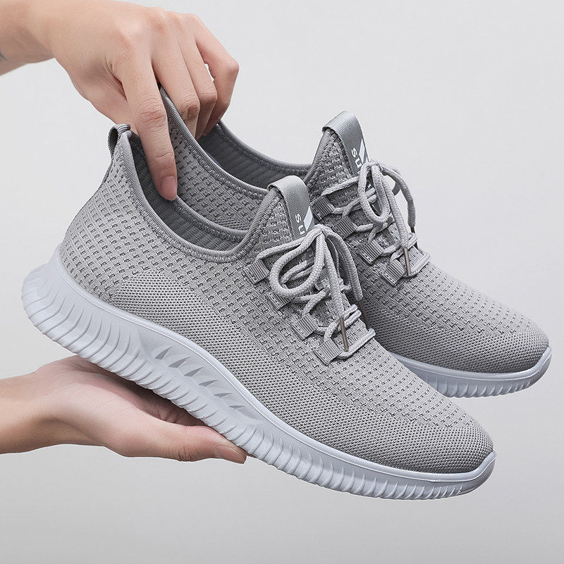 老北京布鞋男鞋春秋款飞织透气运动休闲鞋一脚蹬软底防滑男健步鞋,流行男鞋,健步鞋,淘宝优惠券,粉丝福利购,淘宝优惠卷