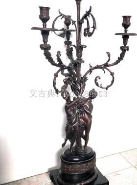 欧式黑色理石蜡烛台节节高升