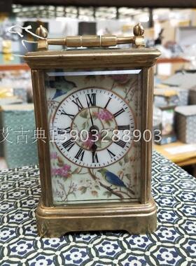 hermle 德国原装进口赫穆勒纯铜珐琅彩精品打簧皮套座钟