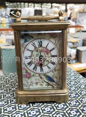 hermle 德国原装进口赫穆勒纯铜珐琅彩精品打簧皮套座钟