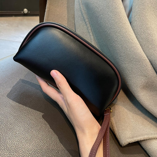 真皮大容量手拿包零钱包放手机潮