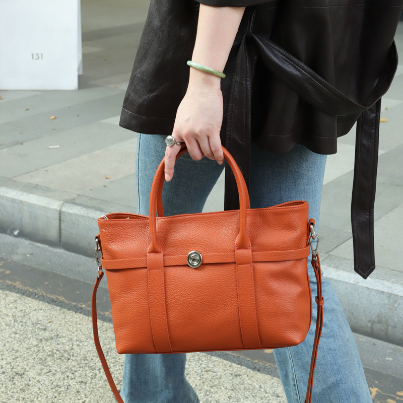 丝芙伦真皮大容量斜挎手提包女包