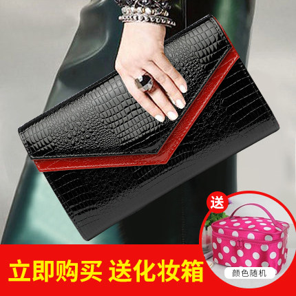 真皮手拿包2026新款韩版个性潮女时尚休闲气质手包名媛宴会小包包