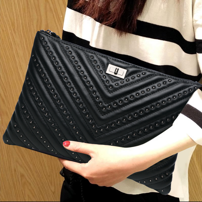 2025新款女士手包真皮大容量小羊皮手拿包信封包软皮夹包潮手抓包