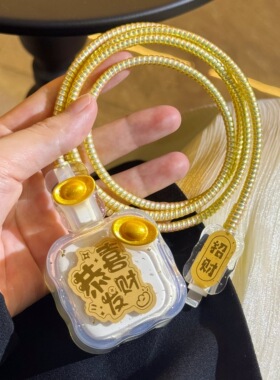恭喜发财适用苹果充电器保护套20w 40w新苹果17pro数据线保护套16
