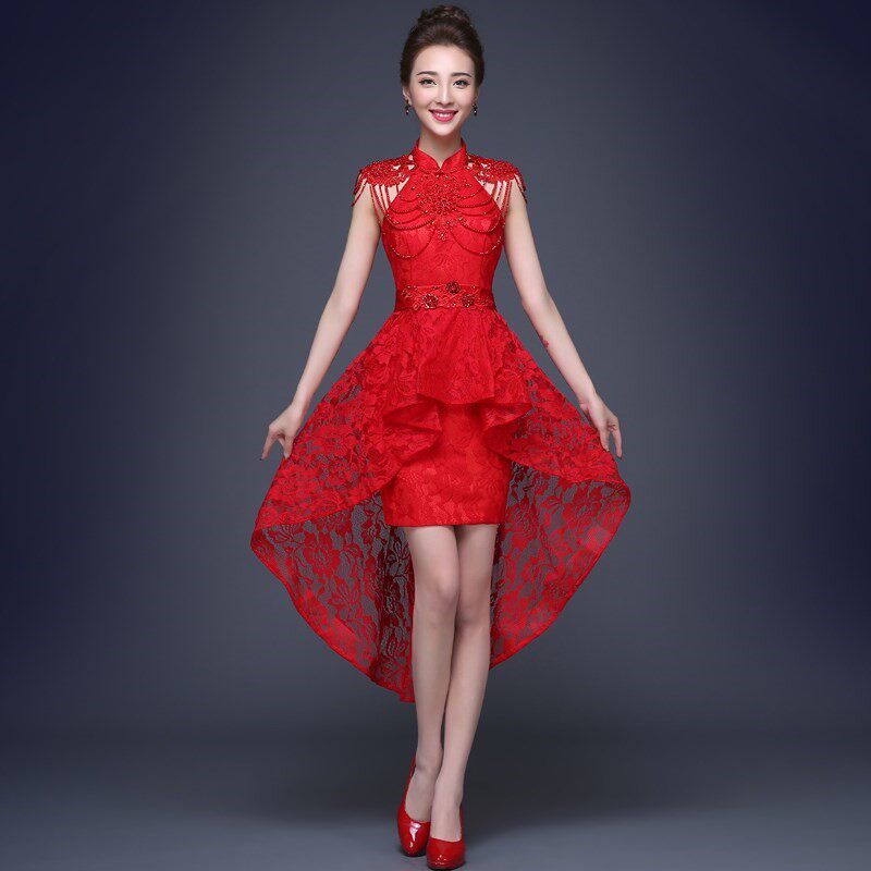 新娘敬酒服2018新款冬季结婚红色伴娘服短款晚礼服订婚婚礼礼服女|ruв категории Женская одежда, Cвадебные платья, платье/вечернее платье - от Buy2taobao.com для оказания профессиональной услуги покупки агента Taobao