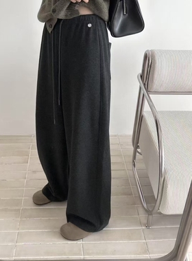 秋上新!【AT THE BRUSH】松紧腰系带时尚百搭显瘦休闲裤  1577