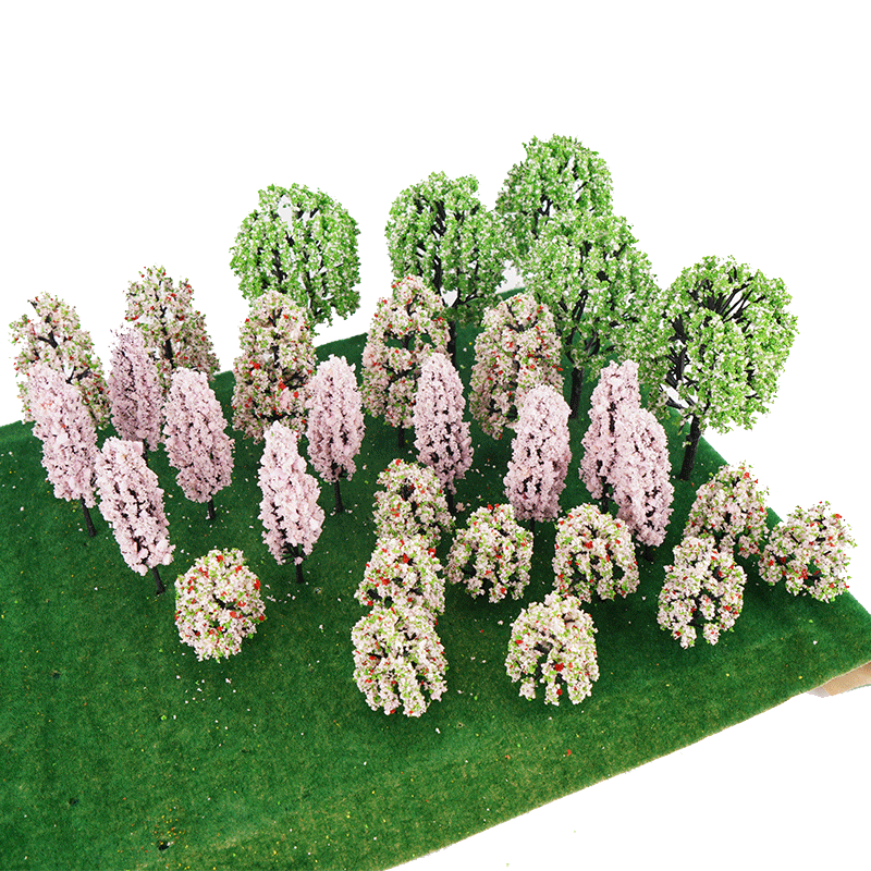 模型建筑沙盘材料微缩微景观场景假树diy手工仿真迷你小树套装