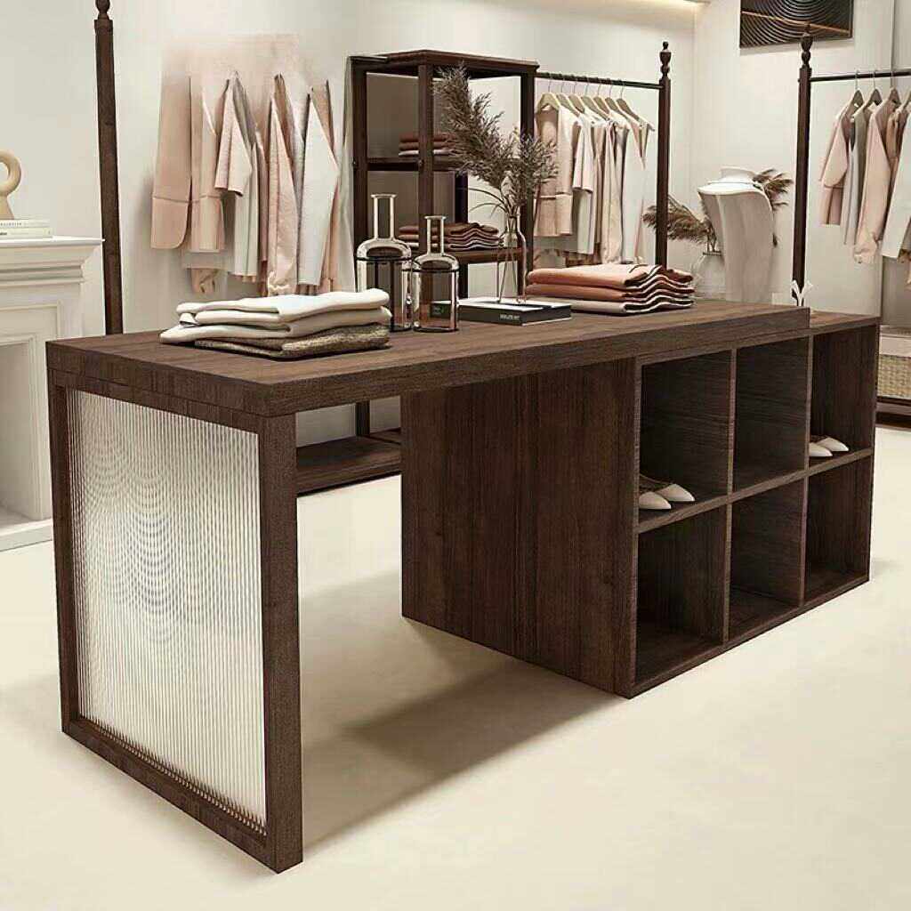 女装店复古亚克力流水台展示柜