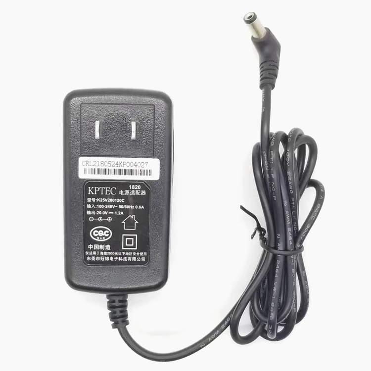 云米扫地机器人1x充电器20V1.2A电源适配器型号K25V200120C原冠锦
