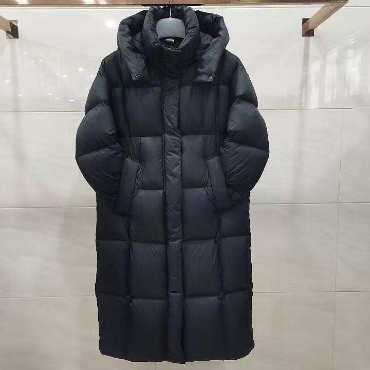 大羽女士中长款羽绒服2025宽松加厚外套新款保暖毛领冬装705011