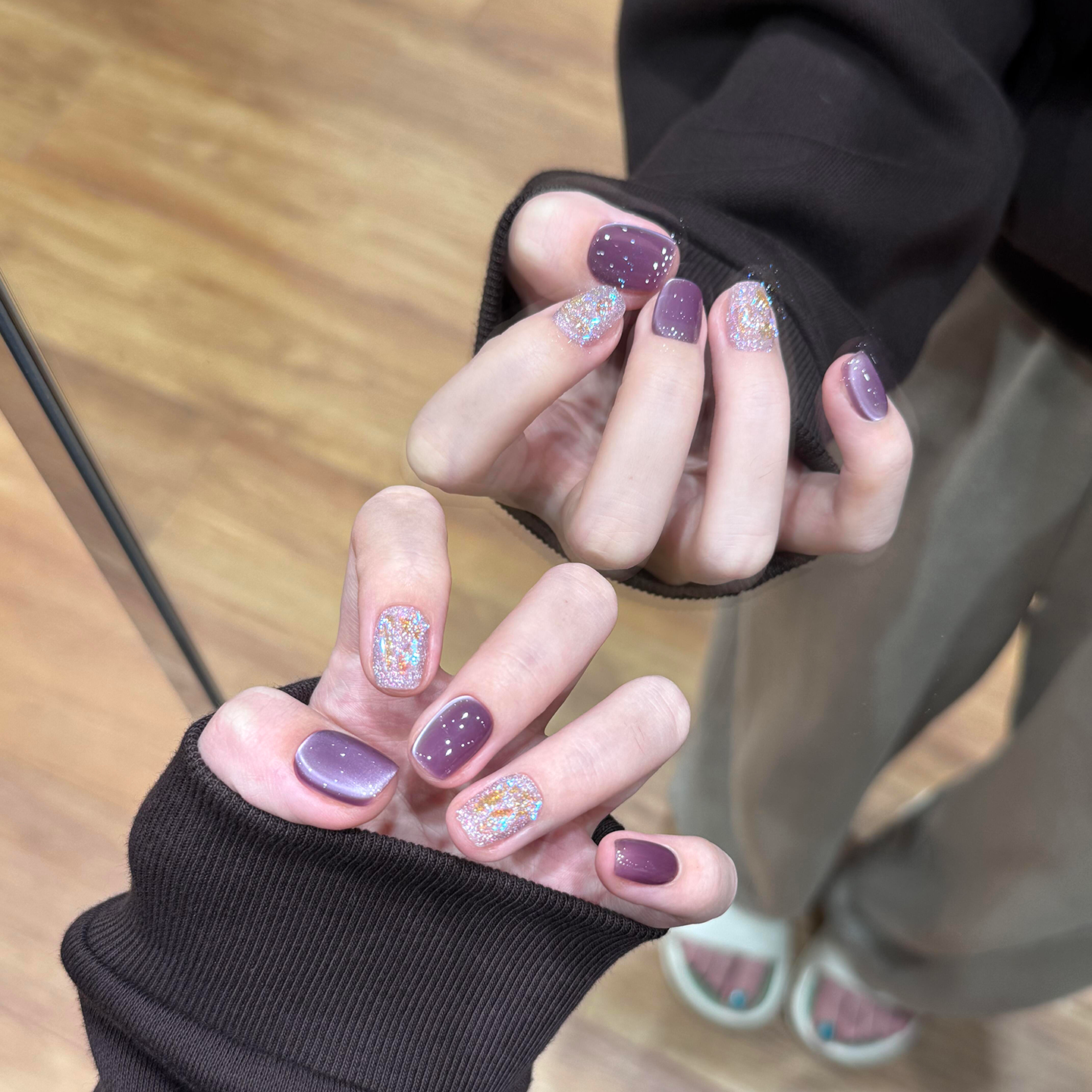 这啵啵紫美甲真的是治愈了我的心