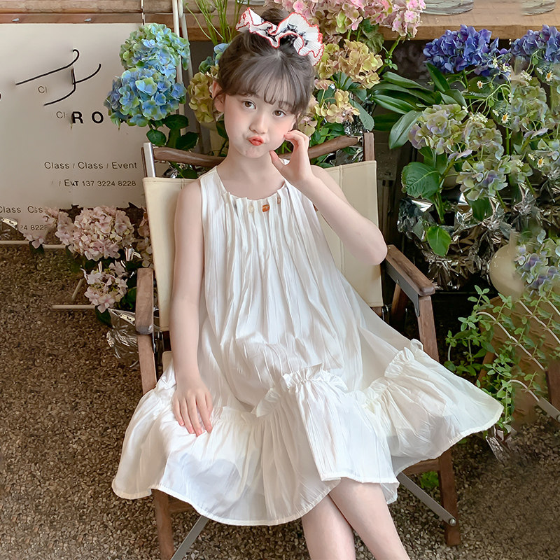 女童夏装连衣裙2026新款夏天裙子儿童吊带公主裙小女孩夏季沙滩裙