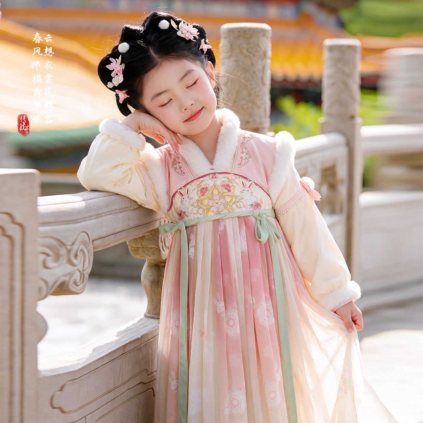 汉服女童秋冬2026新款儿童冬装国风加绒连衣裙女孩冬季古装公主裙