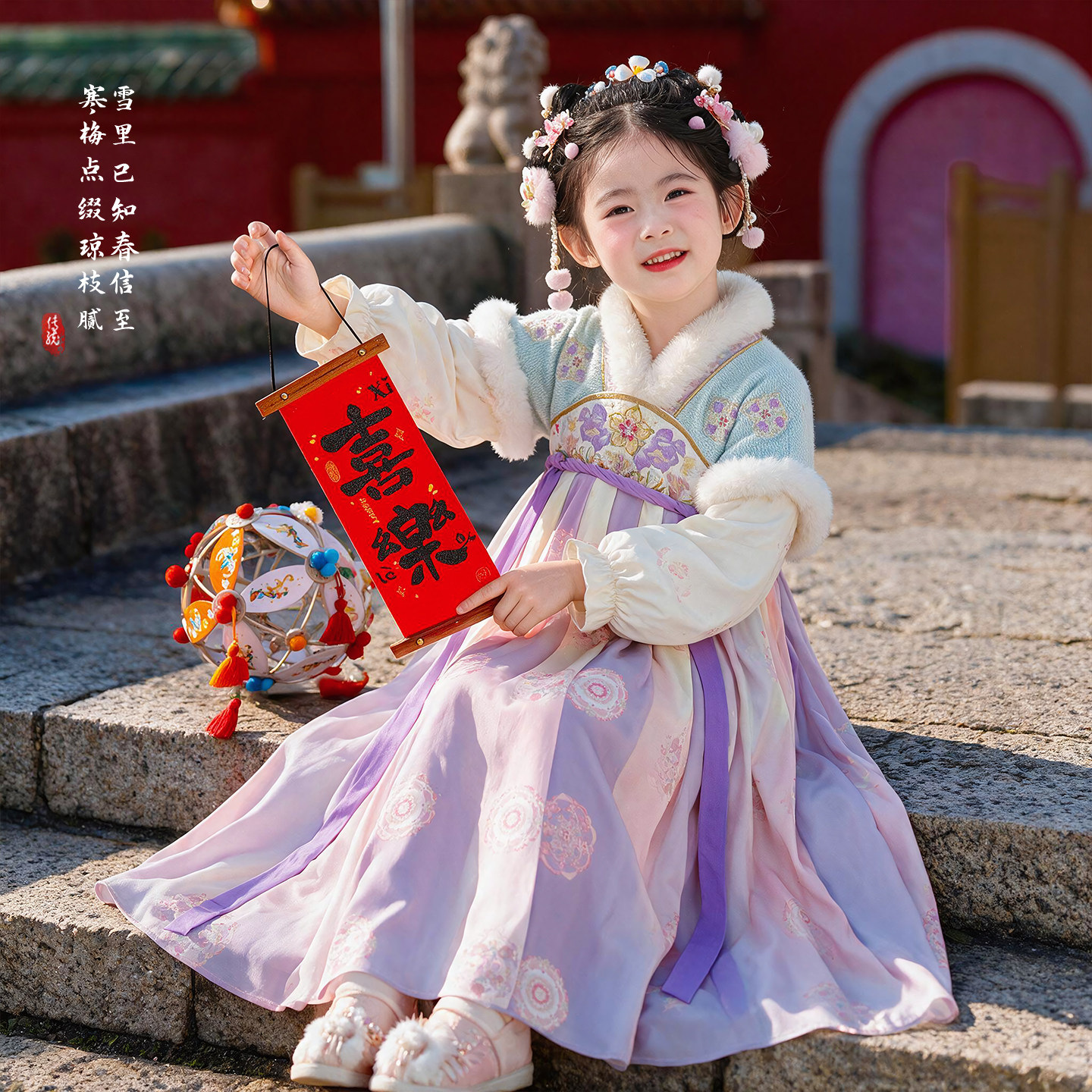 汉服女童秋冬装2026新款儿童古装国风超仙连衣裙加绒日常可穿冬裙