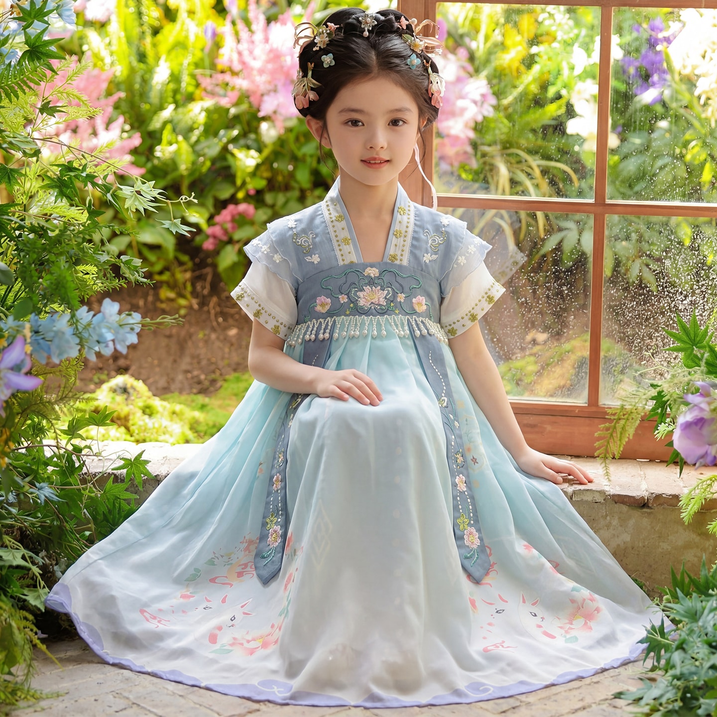 汉服女童2026新款夏季儿童古风公主裙宝宝超仙裙子女孩中国风古装