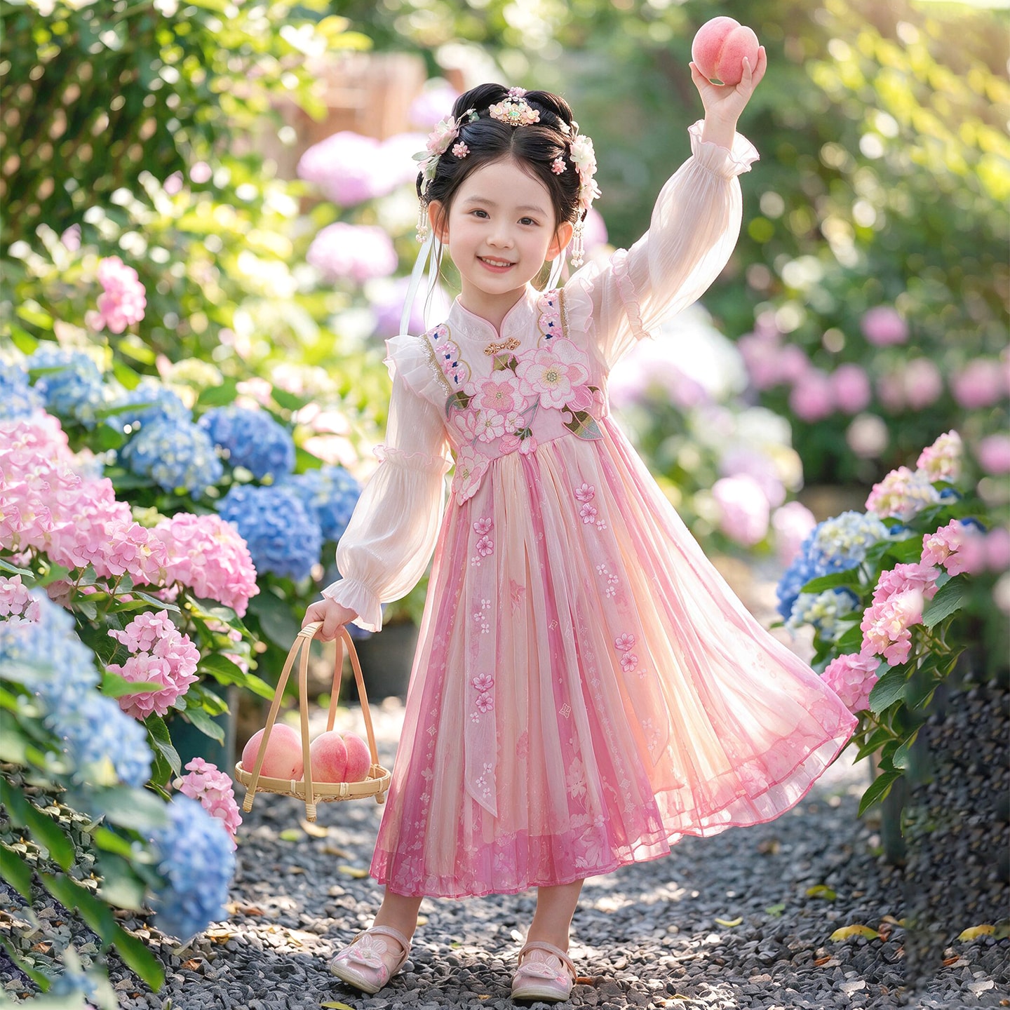 汉服女童中国风超仙古装连衣裙2026新款儿童古风小女孩秋装公主裙