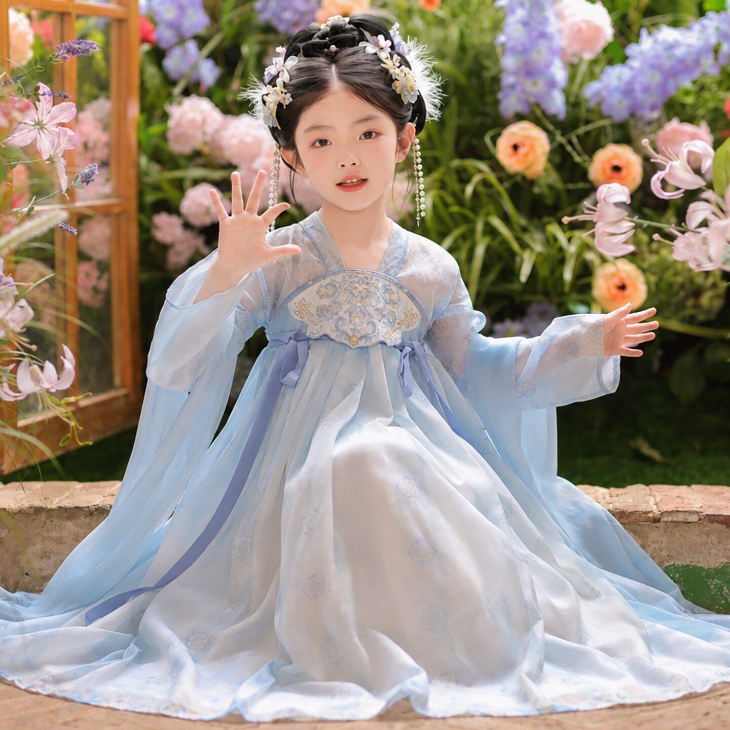 汉服女童2026新款中国风秋季公主裙子女孩古装连衣裙儿童古风唐装