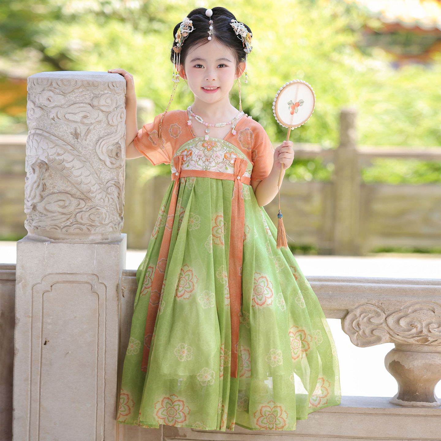 女童汉服2026新款儿童古风超仙古装夏季中国风唐装公主连衣裙夏款