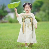 Девушки Ханфу Древнее стиль Супер Сказочное платье Лето 2025 г. Новая маленькая девочка Древняя костюм Дети Лето -Тан Костюм Конфуцианская юбка