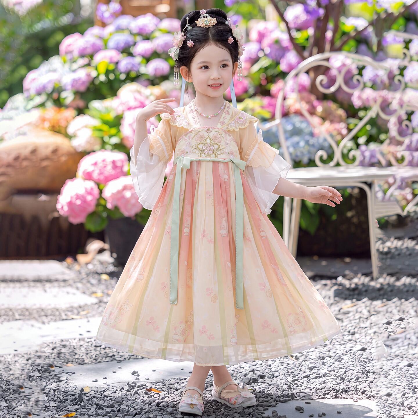 汉服女童夏季2026新款公主襦裙中国风超仙连衣裙儿童古风唐装夏款