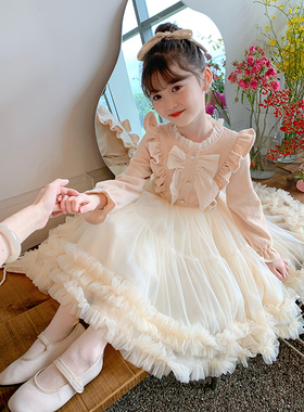 女童春装连衣裙洋气日常可穿小女孩2026新款春季裙子儿童装公主裙