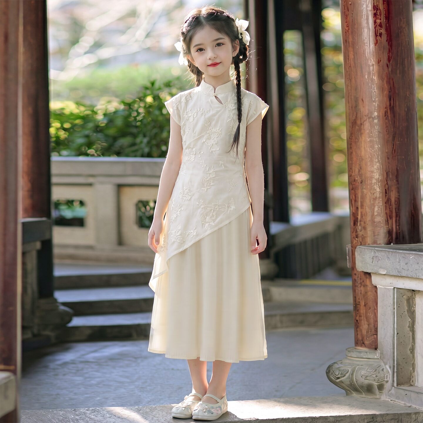 汉服女童旗袍连衣裙夏季2026新款中国风古装新中式儿童公主裙夏款